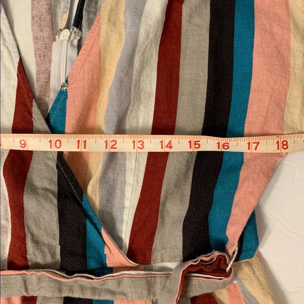 Lush Multi Colored Striped Romper Large - Picture 6 of 6